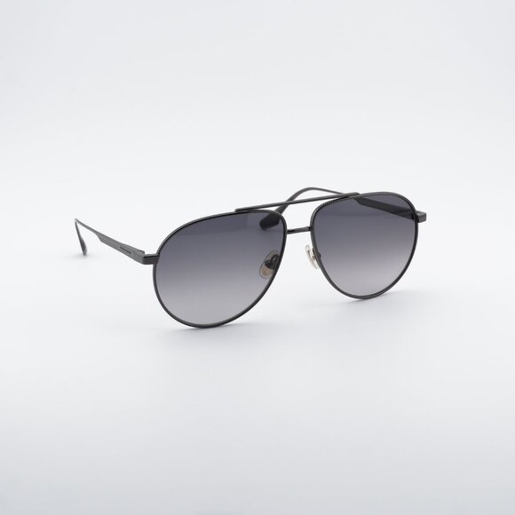 Victoria Beckham VB242S 043 Sunglasses Gunmetal Aviator Frame, Grey Lenses